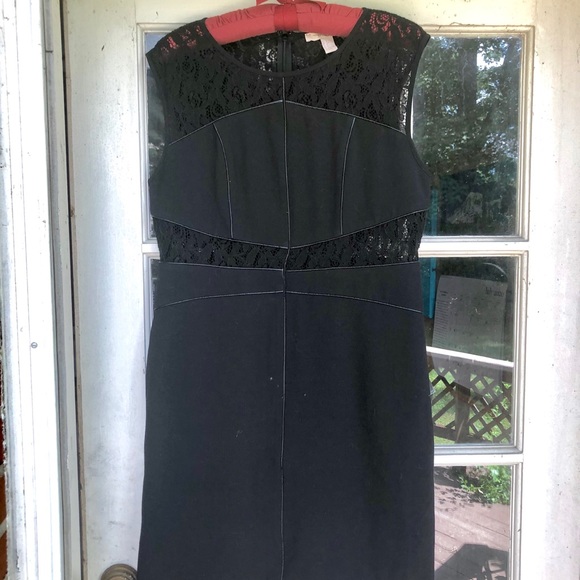 Forever 21 Dresses & Skirts - Forever 21 Black dress w/ lace cutouts & mock neck